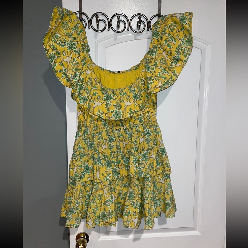 RHODE Dotty Floral Ruffle Mini Dress 🌻 XS - Picture 14 of 16